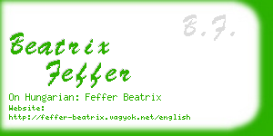 beatrix feffer business card